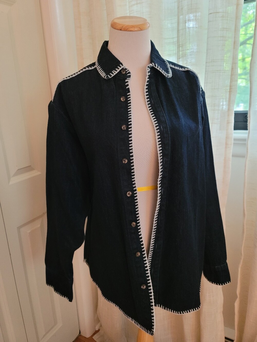 Still Here NY Western Shirt in Indigo Denim Blue Size S Pre-owned
